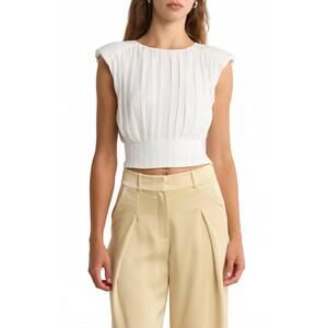 NEW SIMKHAI matilda cropped top in ivory